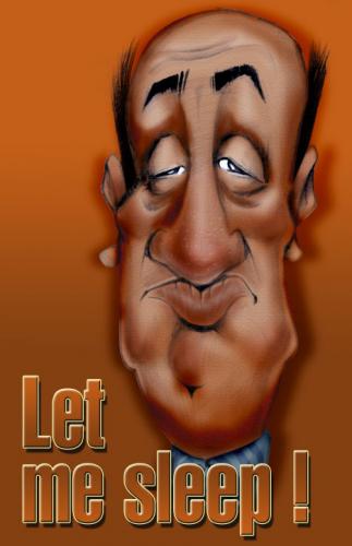 Cartoon: let me sleep (medium) by tinotoons tagged man,tired,sleep,