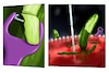 Cartoon: Striptease for vegans (small) by tinotoons tagged cucumber,striptease,club,tinotoons