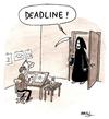 Cartoon: Deadline (small) by Ottitsch tagged deadline,abgabeschluss,redaktionsschluss,cartoon,cartoonist,death,tod,sensenmann,zeichner