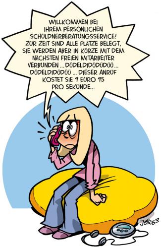 Cartoon: Schuldenberatung (medium) by Comiczeichner tagged handy,