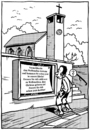 Cartoon: Schaukasten (small) by Comiczeichner tagged weihnachten,kirche,sommer