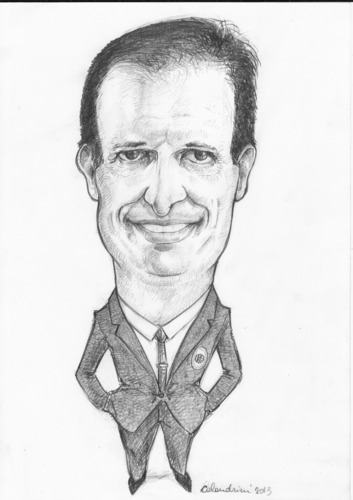 Cartoon: caricatura massimiliano allegri (medium) by davide calandrini tagged caricatura,sport,calcio,italia