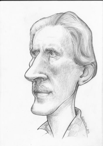 Cartoon: John Bennett (medium) by davide calandrini tagged caricature,personaggi,famosi,cultura,arte,spiritualita,letteratura,disegni