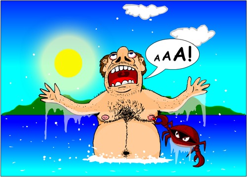 Cartoon: crab (medium) by undertoon tagged undertoon,crab