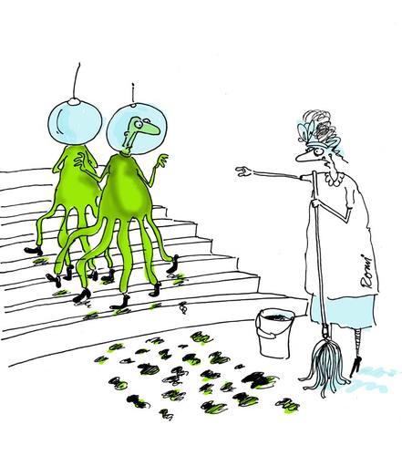 Cartoon: - (medium) by romi tagged water,ufo