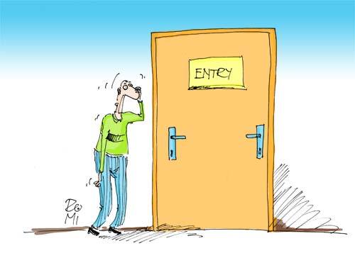 Cartoon: open door (medium) by romi tagged door