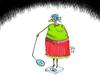Cartoon: - (small) by romi tagged fat woman weight mirror