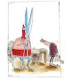 Cartoon: execution (small) by romi tagged execution,scissors,man,red