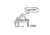 Cartoon: Scheißjob (small) by georg_juergens tagged scheiße,arbeit,unzufrieden,langeweile,frust