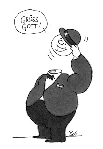 Cartoon: Greetings! (medium) by bob tagged bob,gruß,hallo,gott,grüß,hack