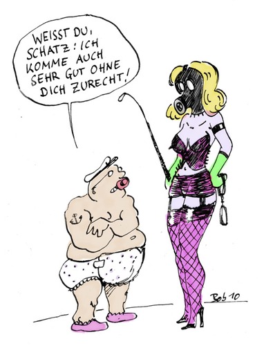 Cartoon: Unabhängigkeitserklärung (medium) by bob tagged fetisch,windel,gasmaske