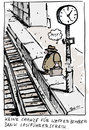 Cartoon: bahnstreik (small) by bob tagged deutsche bahn streik db lok lokführer koffer kofferbomber bombe bob hack