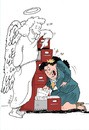 Cartoon: Engel-Boink (small) by bob tagged engel,nonne,boink,angel,nun