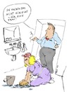 Cartoon: gar nicht schlecht (small) by bob tagged putzen,putzfrau,frau,sexismus,rollenbild,emanzipation