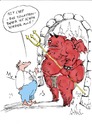 Cartoon: hey chef! (small) by bob tagged hölle,teufel,beschwerde,klo,toilette,toilettenpapier
