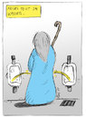 Cartoon: Moses teilt das Wasser (small) by bob tagged moses gott bibel at altes testament klo pissoir bob