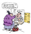 Cartoon: Touchscreen (small) by bob tagged service,beamter,touchscreen,db,deutsche,bahn,auge,pieks,autsch