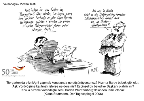 Cartoon: 50 Yil 50 Karikatür (medium) by toonpool com tagged turkey,germany,50,years,migration