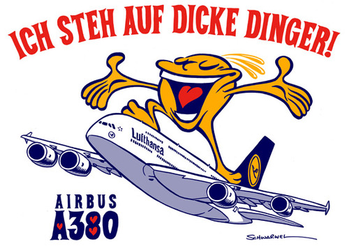 Cartoon: Airbus A380 Contest (medium) by toonpool com tagged lufthansa,airbus380,airbus,plane,flugzeug,contest