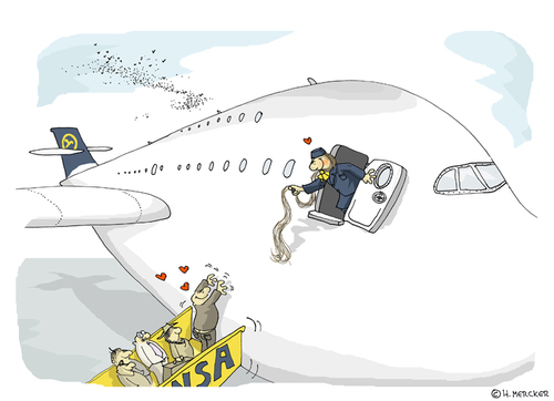 Cartoon: Airbus A380 Contest (medium) by toonpool com tagged lufthansa,airbus380,airbus,plane,flugzeug,contest