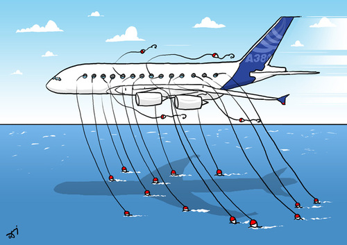 Cartoon: Airbus A380 Contest (medium) by toonpool com tagged lufthansa,airbus380,airbus,plane,flugzeug,contest