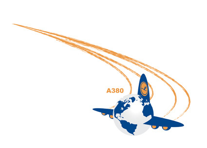 Cartoon: Airbus A380 Contest (medium) by toonpool com tagged lufthansa,airbus380,airbus,plane,flugzeug,contest