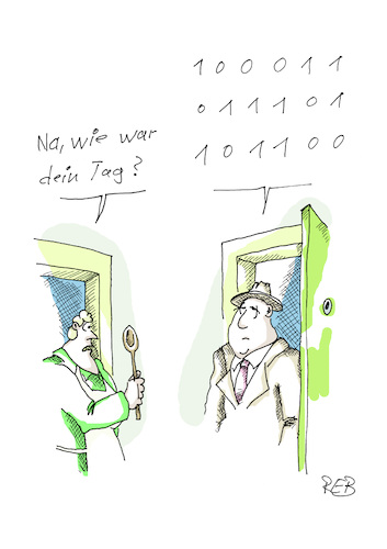 Cartoon: Wie war dein Tag? (medium) by toonpool com tagged mathematics,math2022