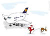 Cartoon: Airbus A380 Contest (small) by toonpool com tagged lufthansa,airbus380,airbus,plane,flugzeug,contest