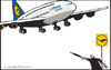 Cartoon: Airbus A380 Contest (small) by toonpool com tagged lufthansa airbus380 airbus plane flugzeug contest