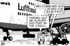 Cartoon: Airbus A380 Contest (small) by toonpool com tagged lufthansa airbus380 airbus plane flugzeug contest