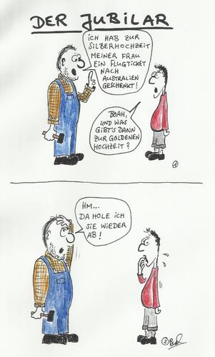 Cartoon: Der Jubilar (medium) by Busch Cartoons tagged silberne,hochzeit,goldene,mitarbeiter,frau,kollege