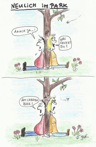 Cartoon: Neulich im Park (medium) by Busch Cartoons tagged beziehung,reden,romantik,träumen,bier,trinken