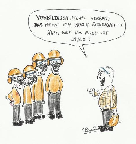 Cartoon: Sicherheit (medium) by Busch Cartoons tagged mitarbeiter,chef,schutz,arbeit,100sicherheit,arbeitssicherheit