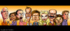 Cartoon: Arrested Development Cast (small) by nolanium tagged arrested,development,caricature,nolan,harris,nolanium