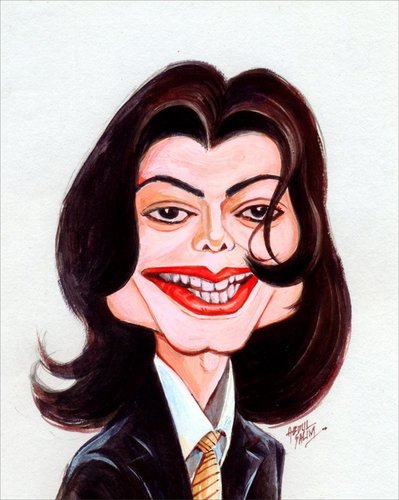 Cartoon: Michael Jackson (medium) by Abdul Salim tagged michael,jackson,mj,caricature,acrylic