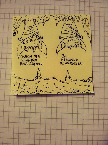 Cartoon: Chillen! (medium) by Post its of death tagged fledermaus