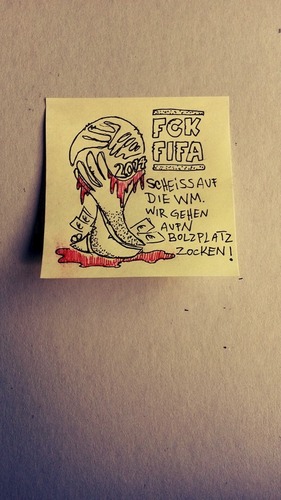 Cartoon: FCK FIFA (medium) by Post its of death tagged fifa