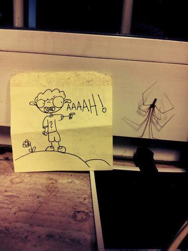 Cartoon: igitt! (medium) by Post its of death tagged spinne