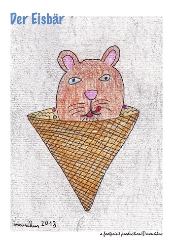 Cartoon: der eisbär (medium) by meusikus tagged eis,bär,polar,gletscher,hitze,sommer,arktis,eisberg