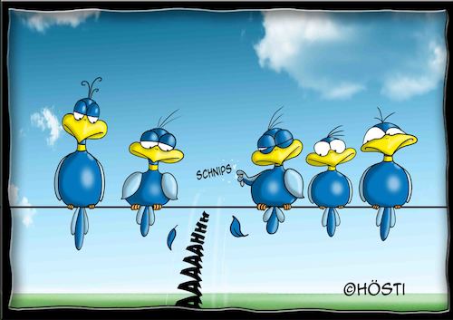 Cartoon: Höstis Batty Birds (medium) by Hösti tagged hösti,cartoons,hoesti,stephan,höstermann,batty,birds,vögel