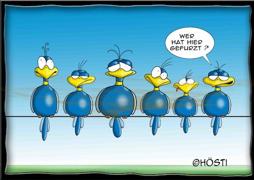 Cartoon: Höstis Batty Birds (medium) by Hösti tagged hösti,cartoons,hoesti,stephan,höstermann,batty,birds