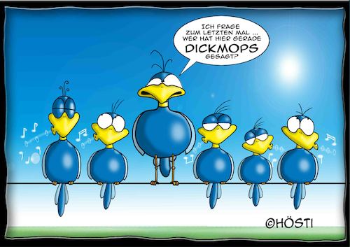 Cartoon: Höstis Batty Birds (medium) by Hösti tagged hösti,cartoons,hoesti,stephan,höstermann,batty,birds