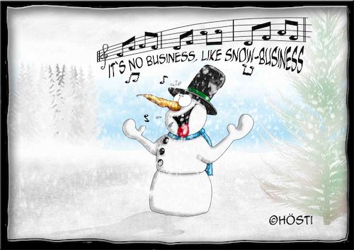 Cartoon: Höstis Die Schneemanns (medium) by Hösti tagged hösti,cartoons,hoesti,stephan,höstermann,schneemann,die,schneemanns,winter,glühwein,frost