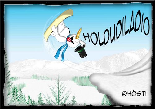 Cartoon: Höstis Die Schneemanns (medium) by Hösti tagged hösti,cartoons,hoesti,stephan,höstermann,schneemann,die,schneemanns,winter,glühwein,frost