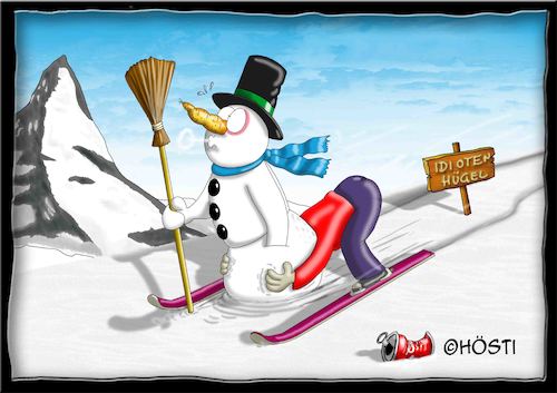 Cartoon: Höstis Die Schneemanns (medium) by Hösti tagged hösti,cartoons,hoesti,stephan,höstermann,schneemann,die,schneemanns,winter,glühwein,frost