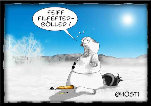 Cartoon: Höstis Die Schneemanns (medium) by Hösti tagged hösti,cartoons,hoesti,stephan,höstermann,schneemann,die,schneemanns,winter,glühwein,frost