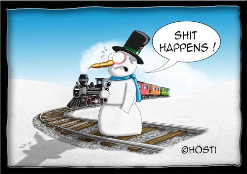 Cartoon: Höstis Die Schneemanns (medium) by Hösti tagged hösti,cartoons,hoesti,stephan,höstermann,schneemann,die,schneemanns,winter,glühwein,frost