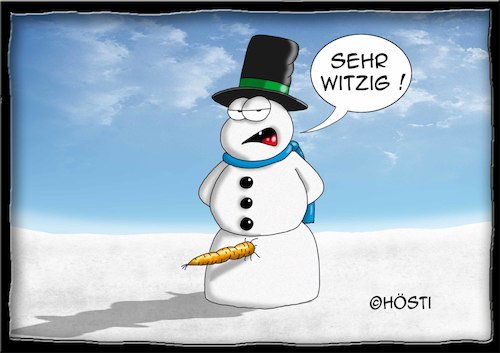 Cartoon: Höstis Die Schneemanns (medium) by Hösti tagged hösti,cartoons,hoesti,stephan,höstermann,schneemann,die,schneemanns,winter,glühwein,frost