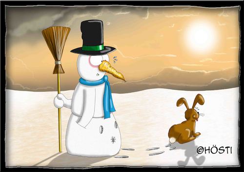 Cartoon: Höstis Die Schneemanns (medium) by Hösti tagged hösti,cartoons,hoesti,stephan,höstermann,schneemann,die,schneemanns,winter,glühwein,frost