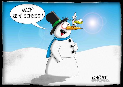 Cartoon: Höstis Die Schneemanns (medium) by Hösti tagged hösti,cartoons,hoesti,stephan,höstermann,schneemann,die,schneemanns,winter,glühwein,frost